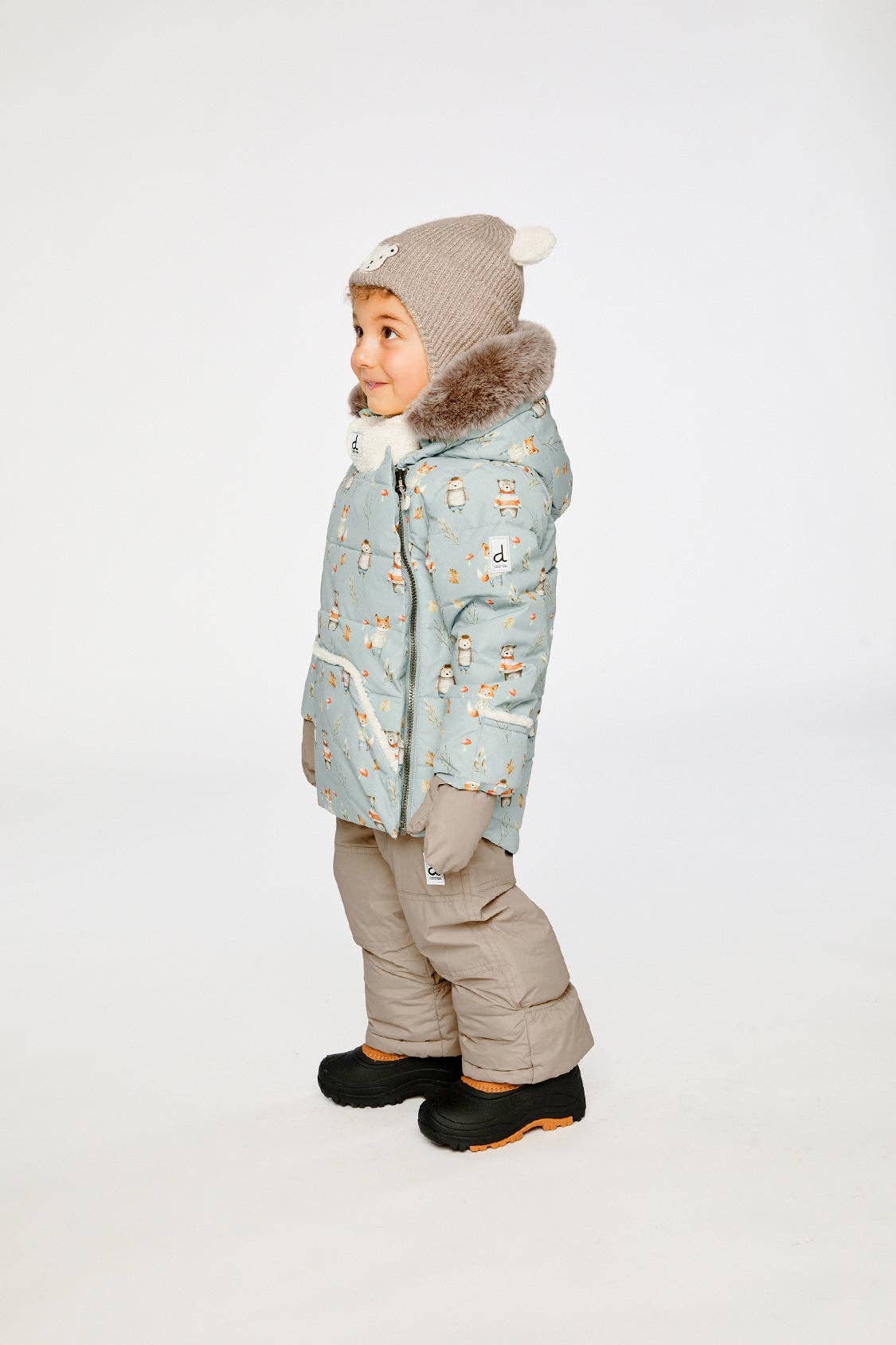 [Pre-order] Baby Two Piece Snowsuit Blue Animal Print