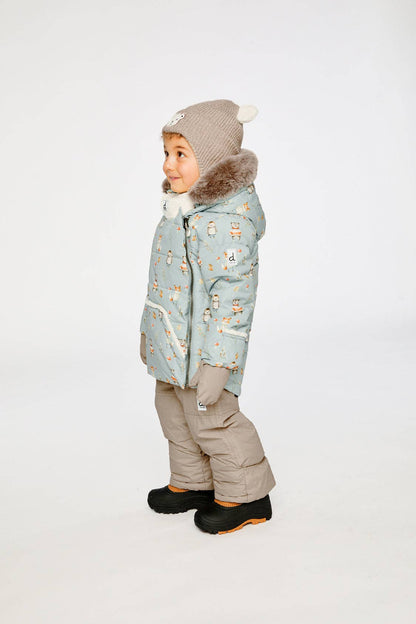 [Pre-order] Baby Two Piece Snowsuit Blue Animal Print