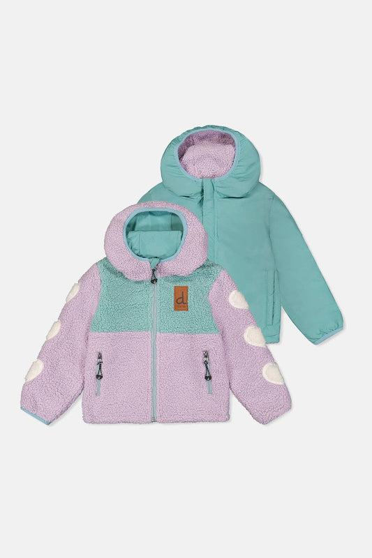 [Pre-order] Reversible Mid-Season Jacket Pale Blue-Grey And Mauve