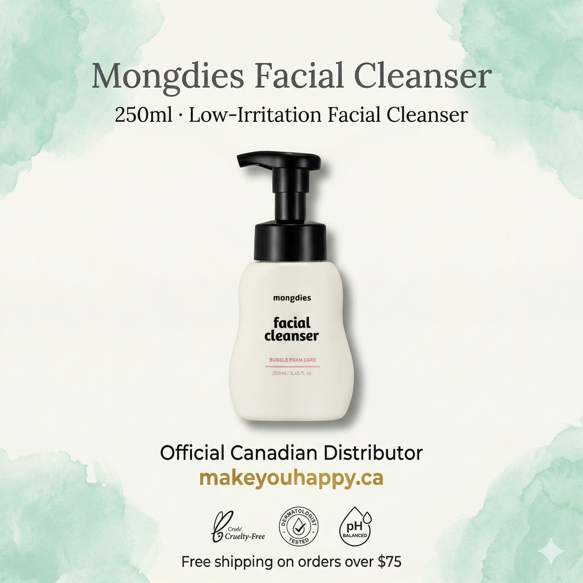 Mongdies Baby Facial Cleanser 250ml | Gentle Foaming Face Wash | Tear-Free
