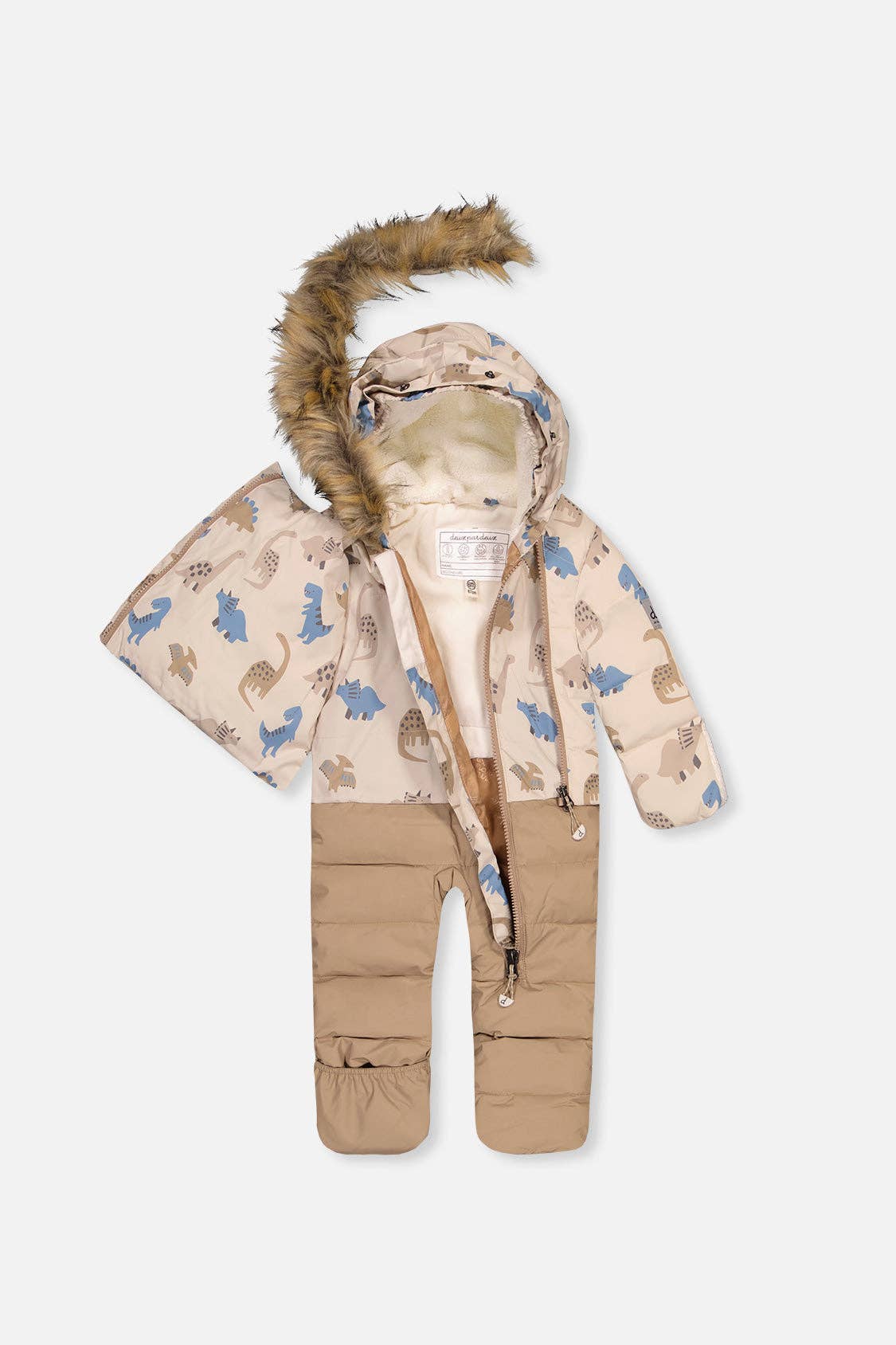 [Pre-order] Baby Snug One Piece Snowsuit Blue Dinosaur Print