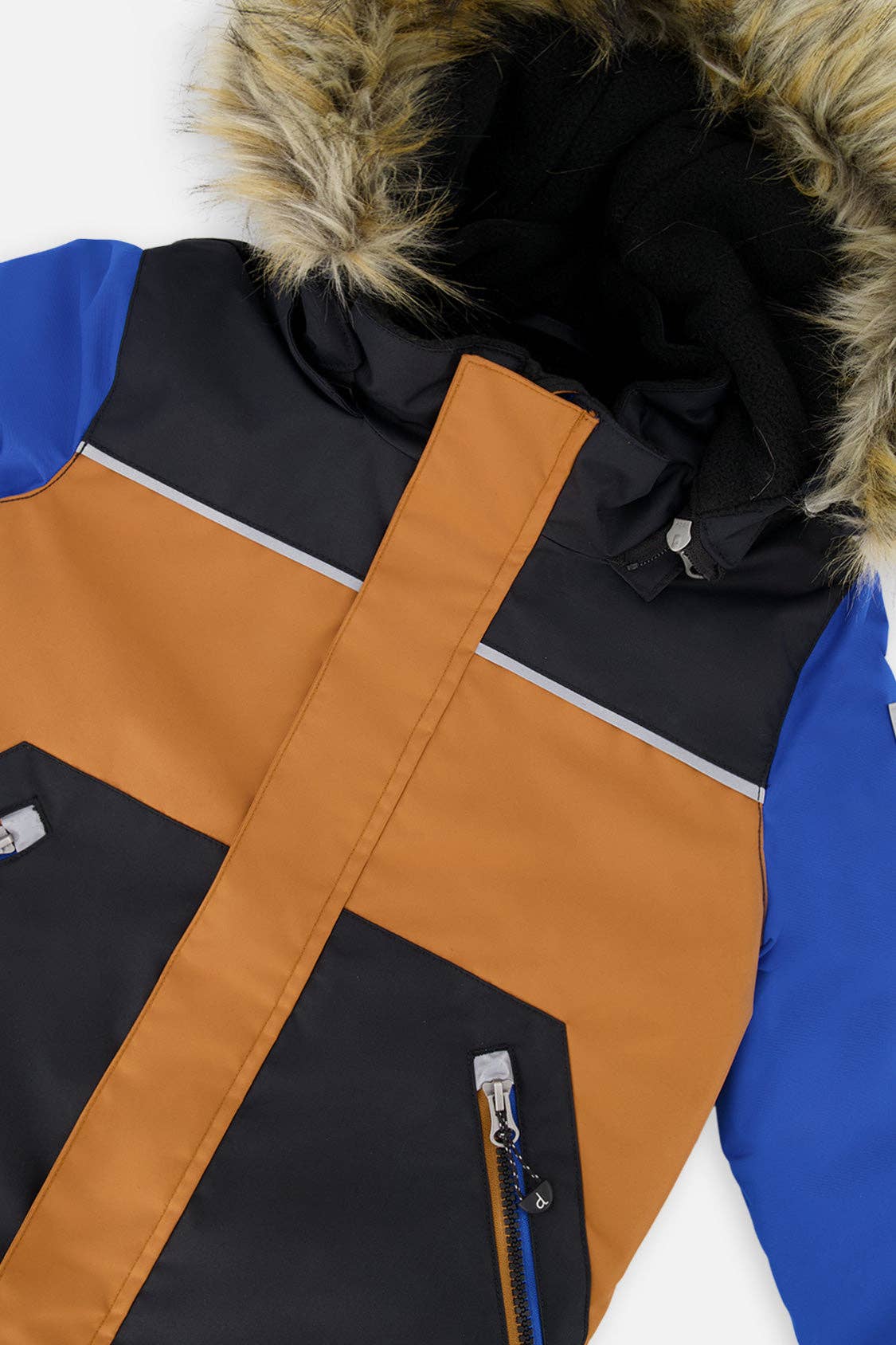 [Pre-order] Two Piece Discover Snowsuit Black Brown And Blue