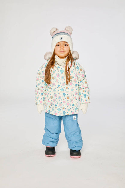 [Pre-order] Baby Two Piece Snowsuit White With Floral Print