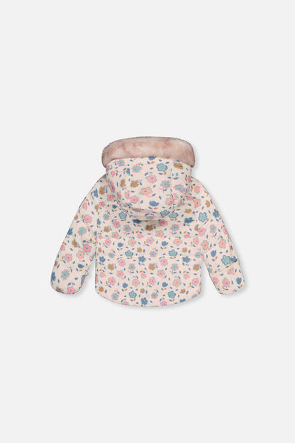 [Pre-order] Baby Two Piece Snowsuit White With Floral Print