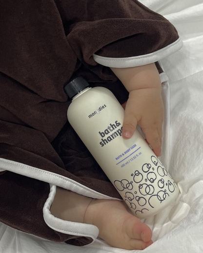Mongdies Baby Bath & Shampoo 400ml | 2-in-1 Liquid Wash | Tear-Free | EWG Green