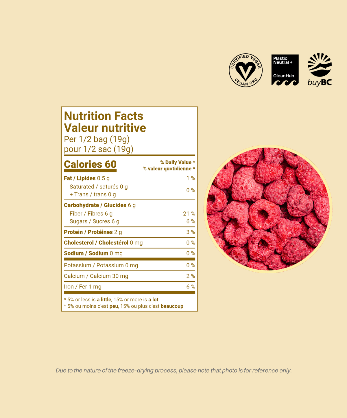 OHME Freeze-Dried Raspberries (Whole, 38g)